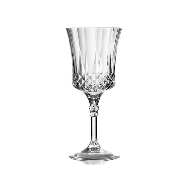 Smarty Had A Party 11 oz. Crystal Cut Plastic Wine Goblets (48 Goblets), 48PK 1817-CASE - main